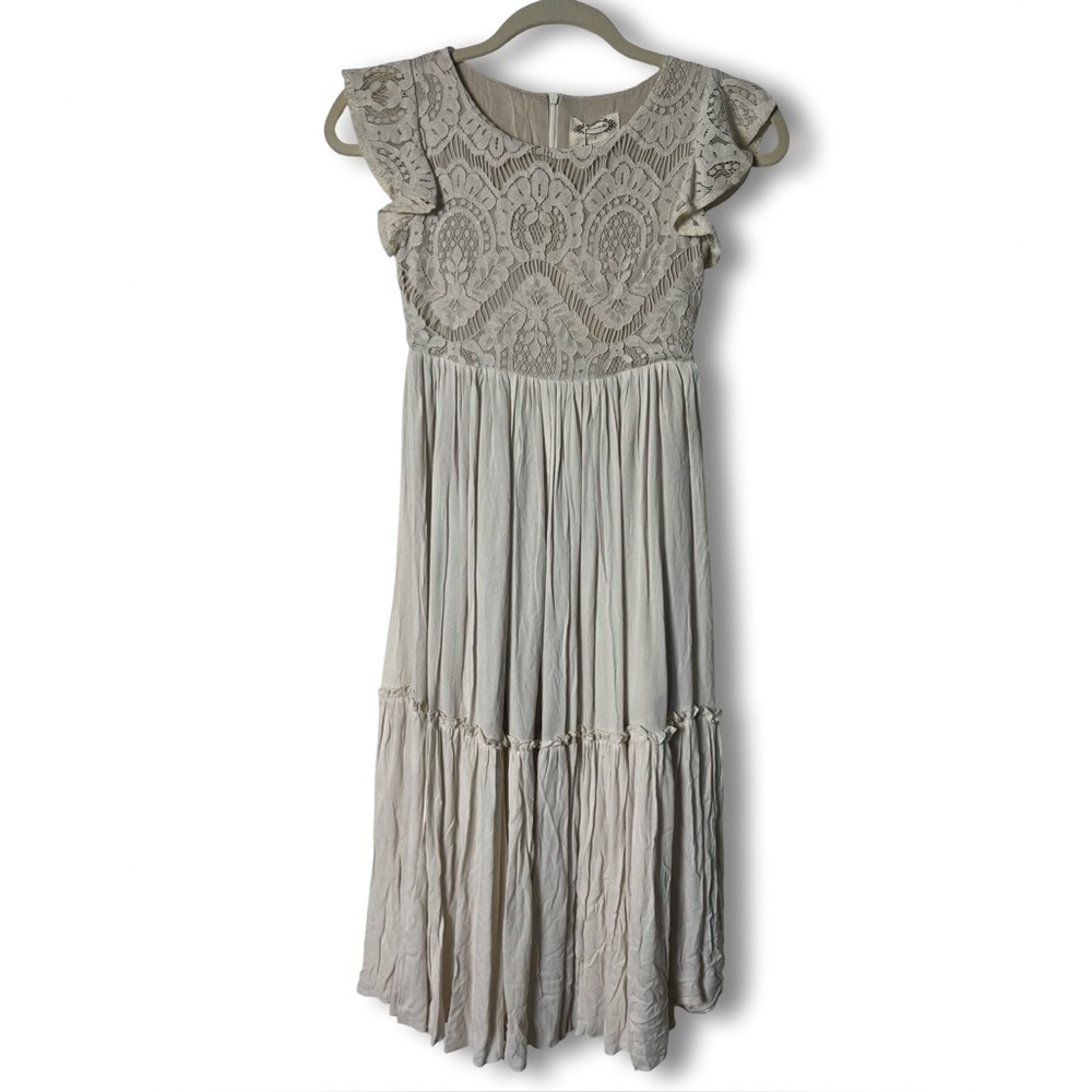 Joyfolie - Girls Cream Lace Bodice Maxi Dress NWT - Size 7‎